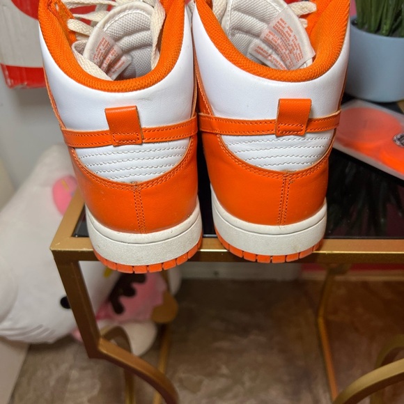 Orange and White High-Top Sneakers - Picture 5 of 11